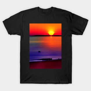 RED HUED EVOCATIVE OCEAN SUNRISE T-Shirt